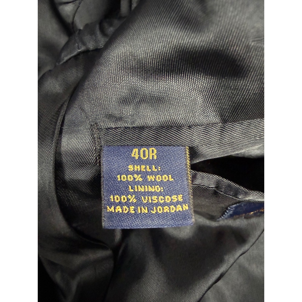 VTG Brooks Brothers 346 Mens 40R 100% Wool Glen Plaid Blazer Sport Coat Gray Red - Picture 10 of 15